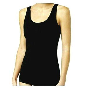 Jenni By Jennifer Moore Women's Layering Tank Top Black Soft Cotton Size XL- NWT